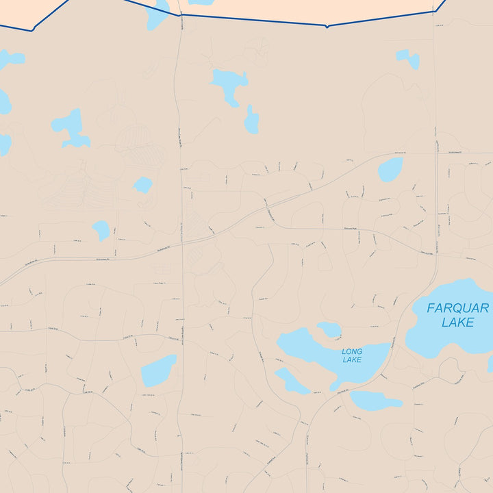 Color Cast Zip Code Style Wall Map of Apple Valley, MN