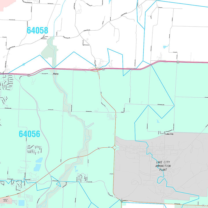 Premium Style Wall Map of Independence, MO