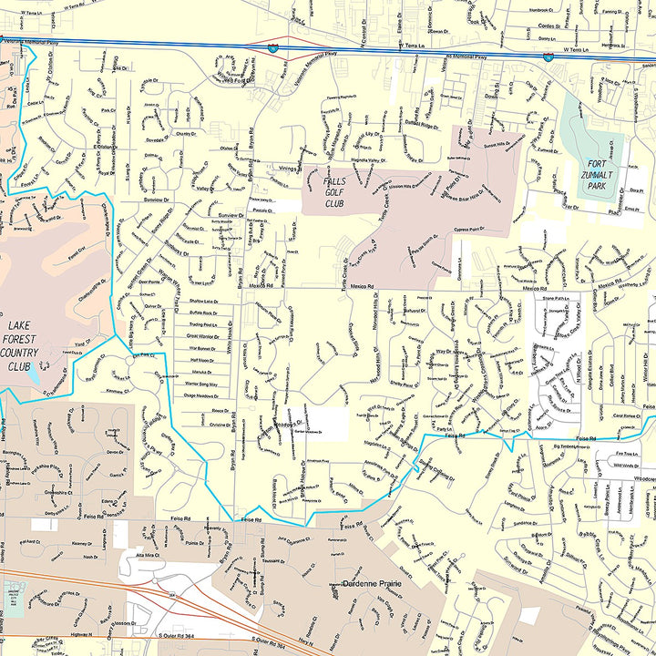 Premium Style Wall Map of O&