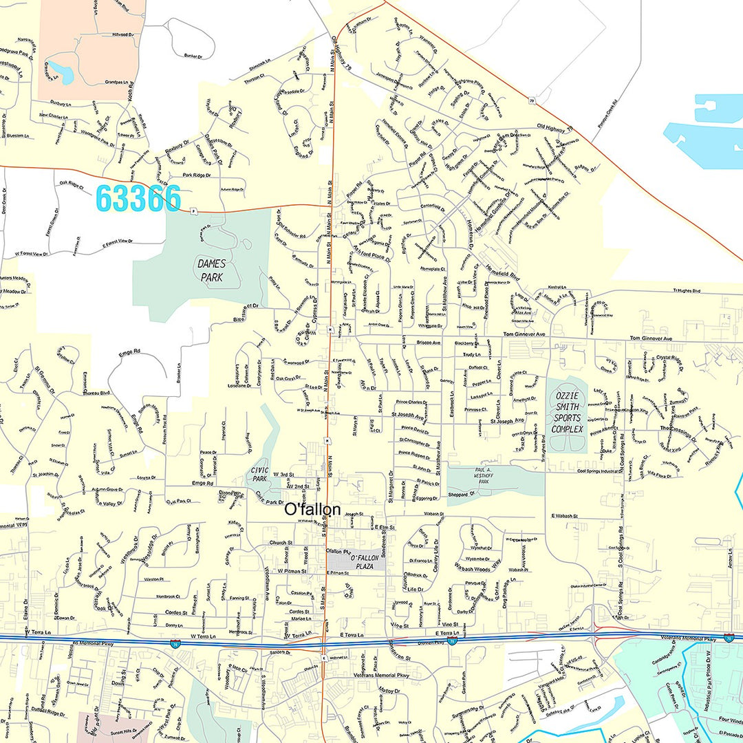 Premium Style Wall Map of O&