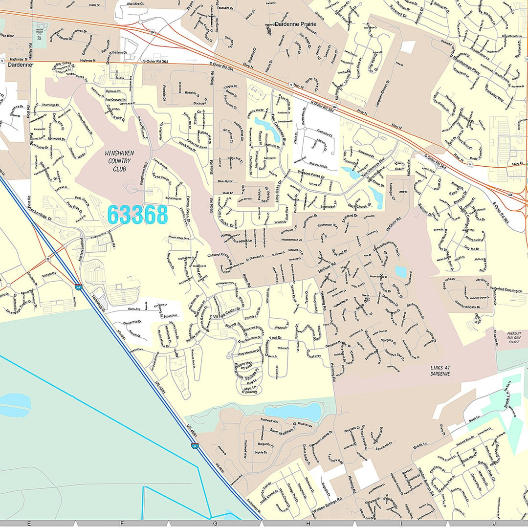 Premium Style Wall Map of O&