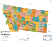 Montana Counties Map
