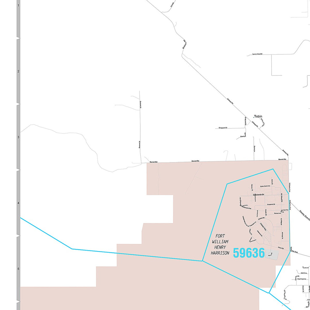 Premium Style Wall Map of Helena, MT
