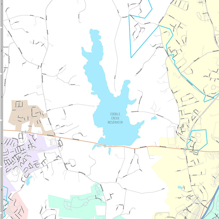 Premium Style Wall Map of Concord, NC