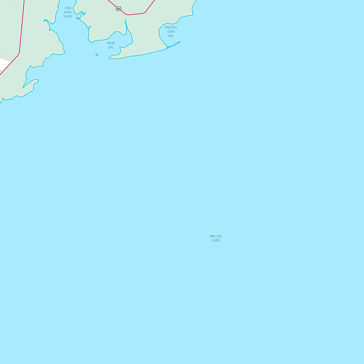 Premium Style Wall Map of Outer Banks, NC