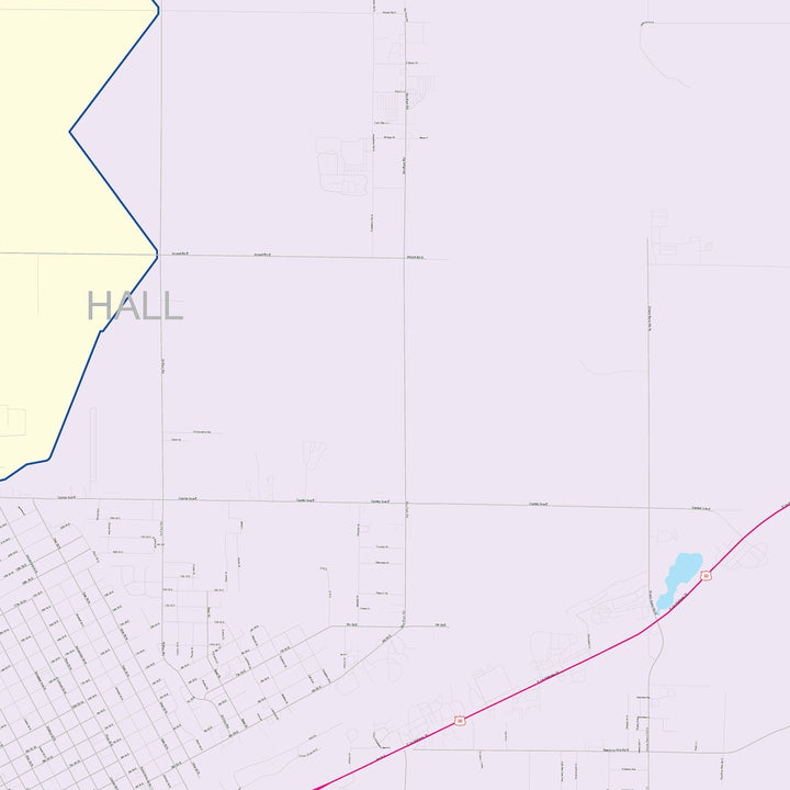 Color Cast Zip Code Style Wall Map of Grand Island, NE