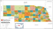 Nebraska Counties Map