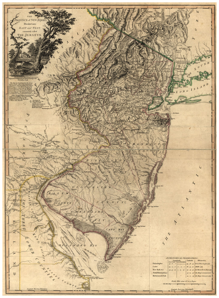 Map of the Province of New Jersey, 1778