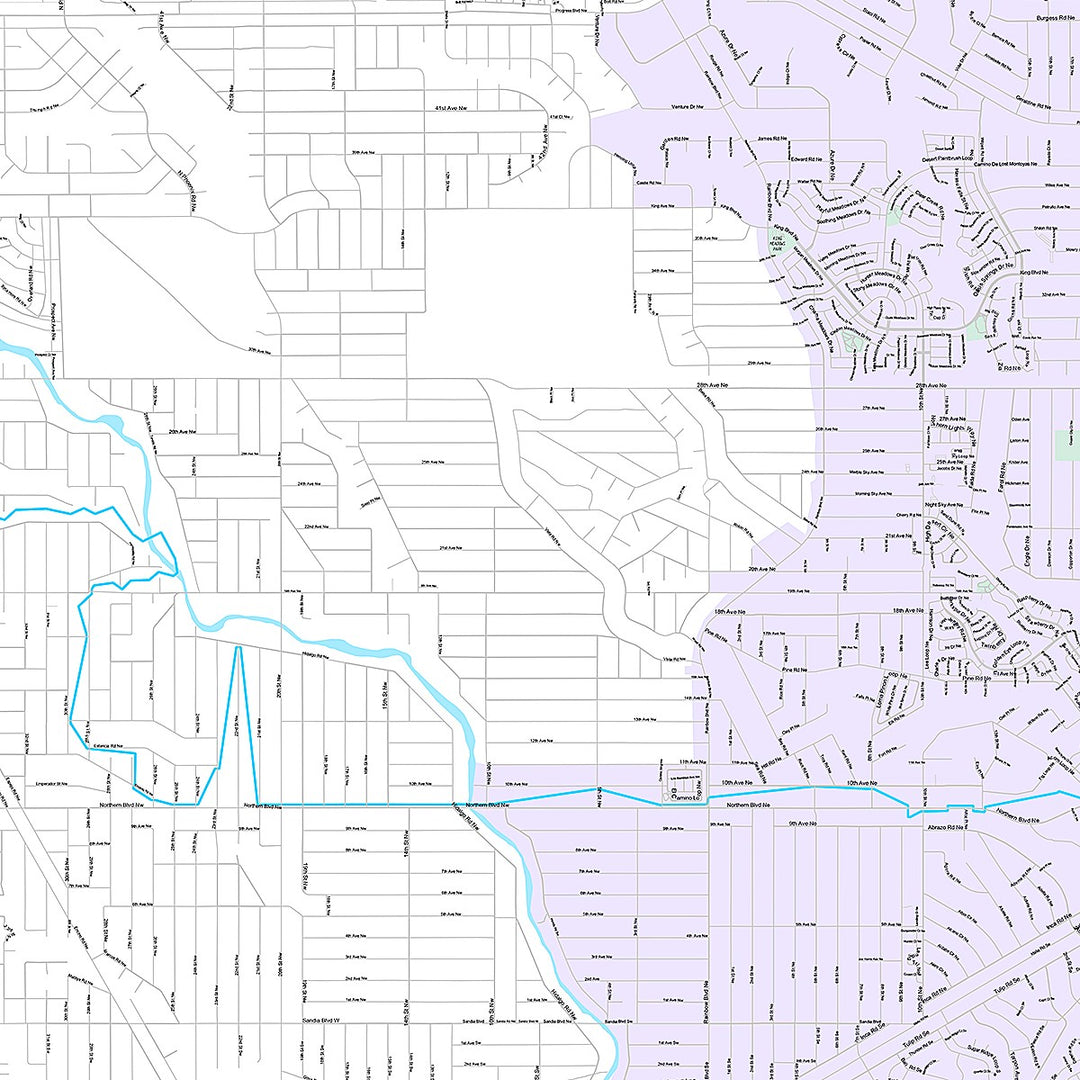 Premium Style Wall Map of Rio Rancho, NM