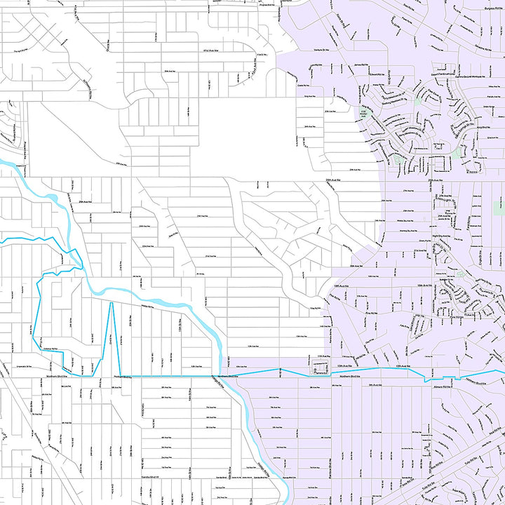 Premium Style Wall Map of Rio Rancho, NM