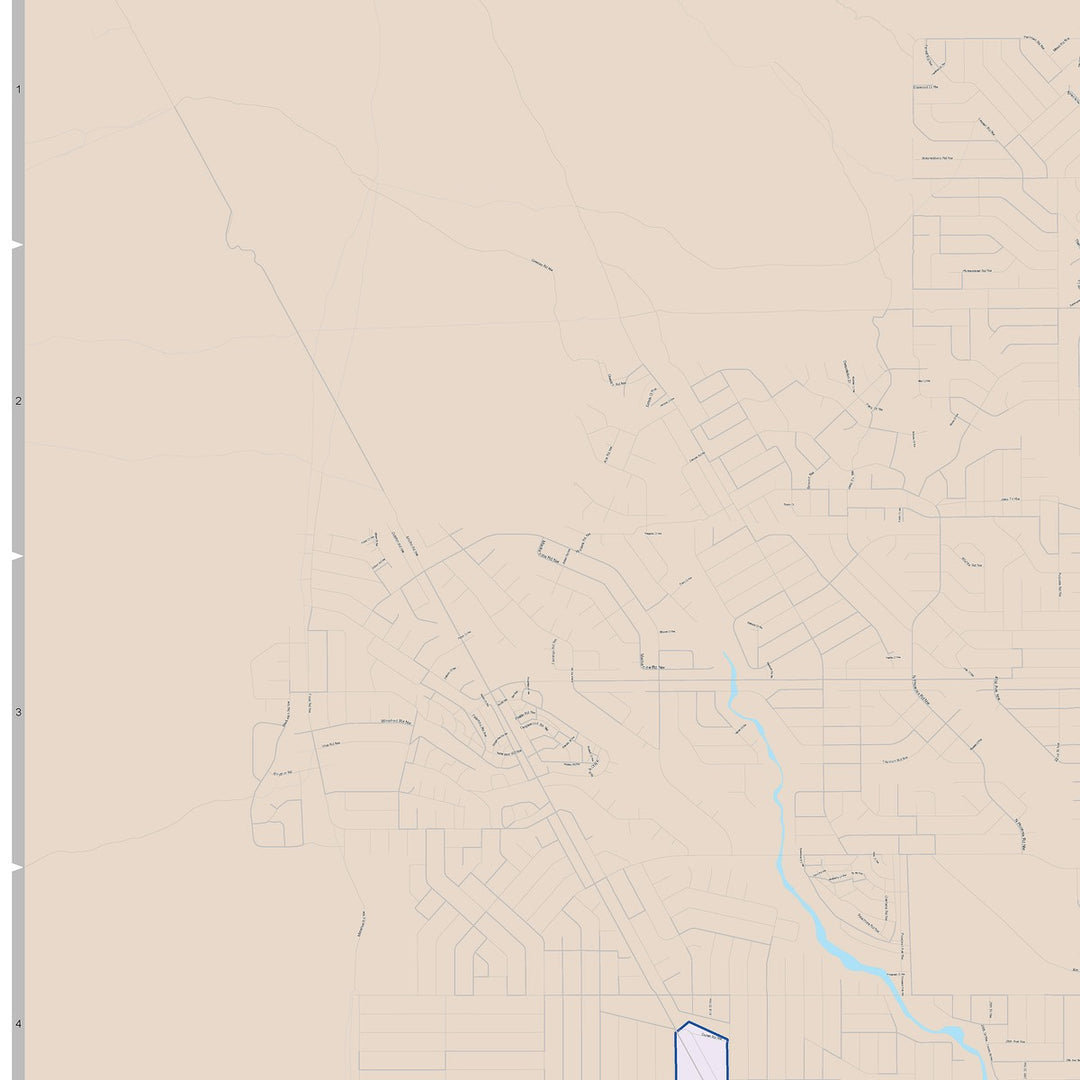 Color Cast Zip Code Style Wall Map of Rio Rancho, NM