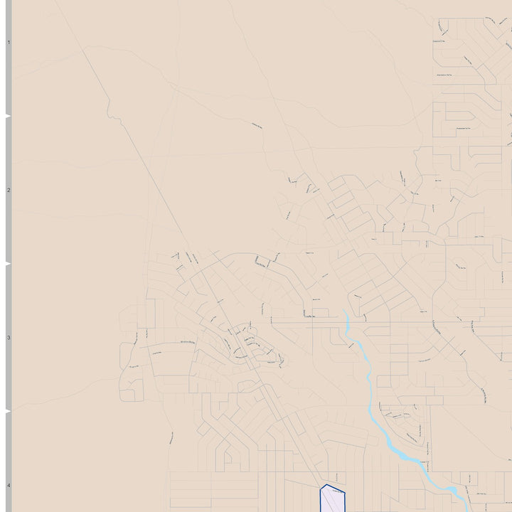 Color Cast Zip Code Style Wall Map of Rio Rancho, NM