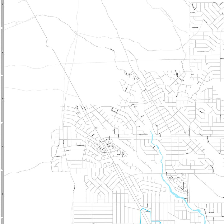 Premium Style Wall Map of Rio Rancho, NM