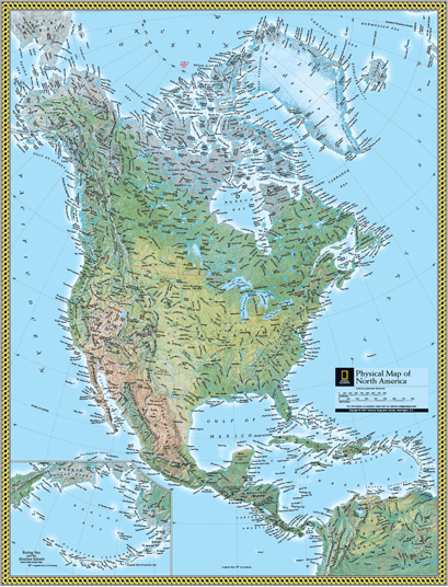 Physical 7 Continent Maps Classroom Pull Down 7 Map Bundle by National Geographic