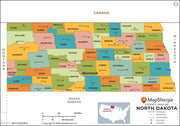 North Dakota Counties Map