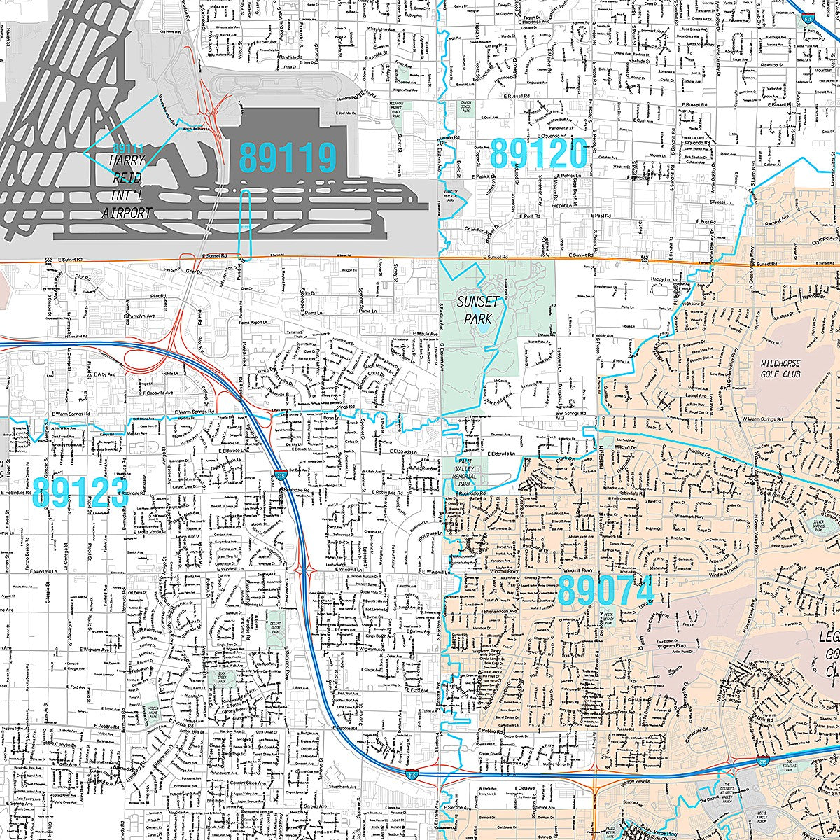 Premium Style Wall Map of Paradise NV. – American Map Store