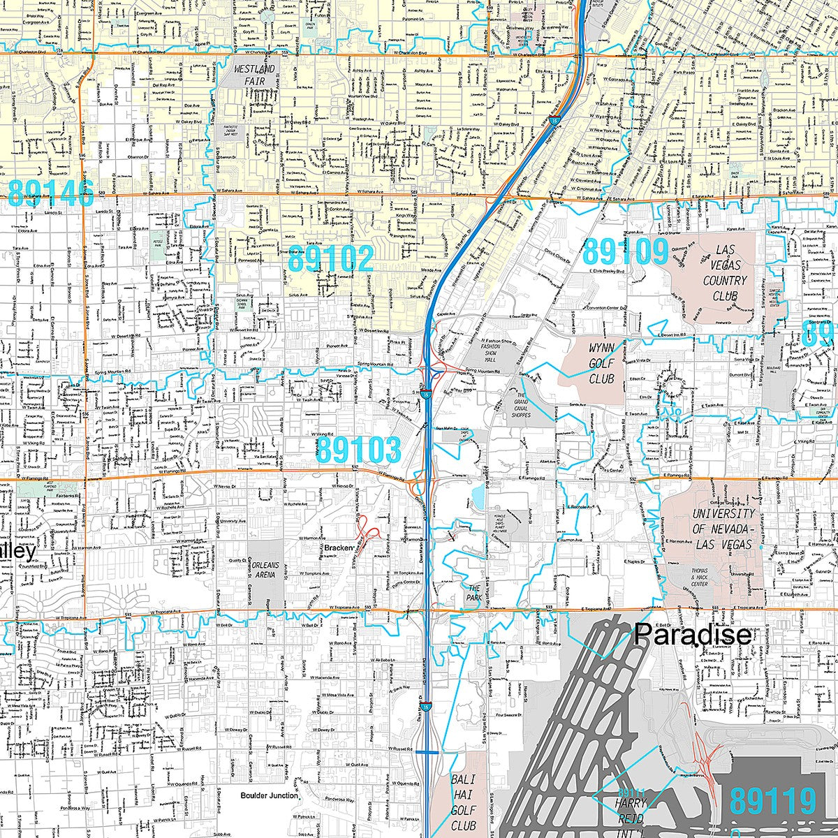 コニシスM A P P 1212 Colorcast Zip Code Style Wall Map of San Jose, CA – American Map Store
