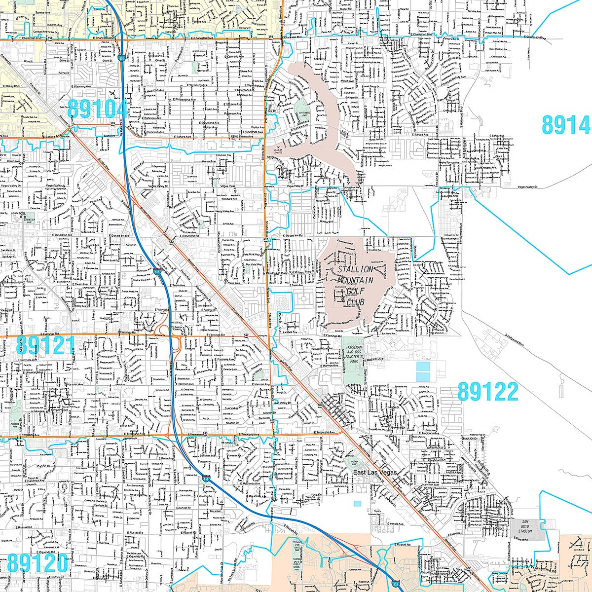 Premium Style Wall Map of Paradise NV. – American Map Store