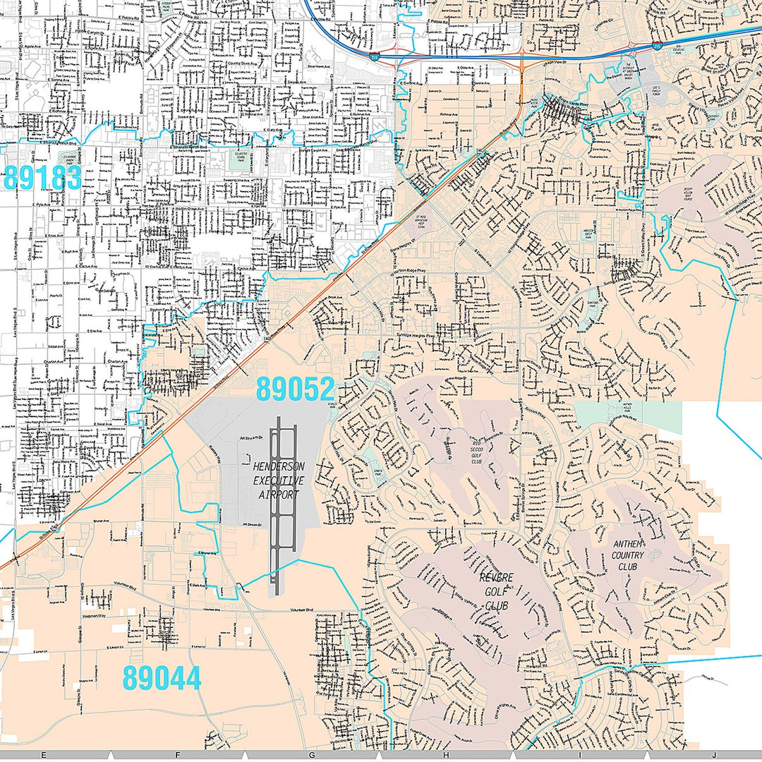 Premium Style Wall Map of Paradise NV.