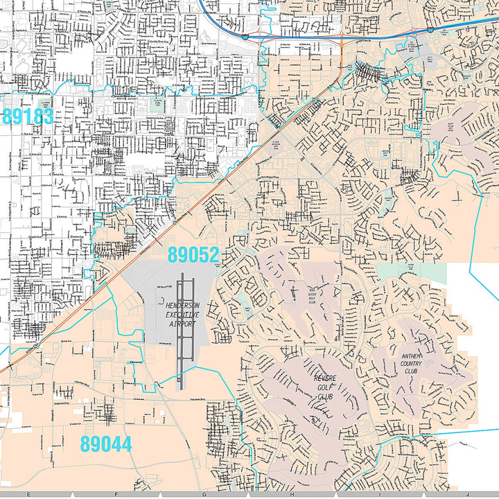 Premium Style Wall Map of Paradise NV.