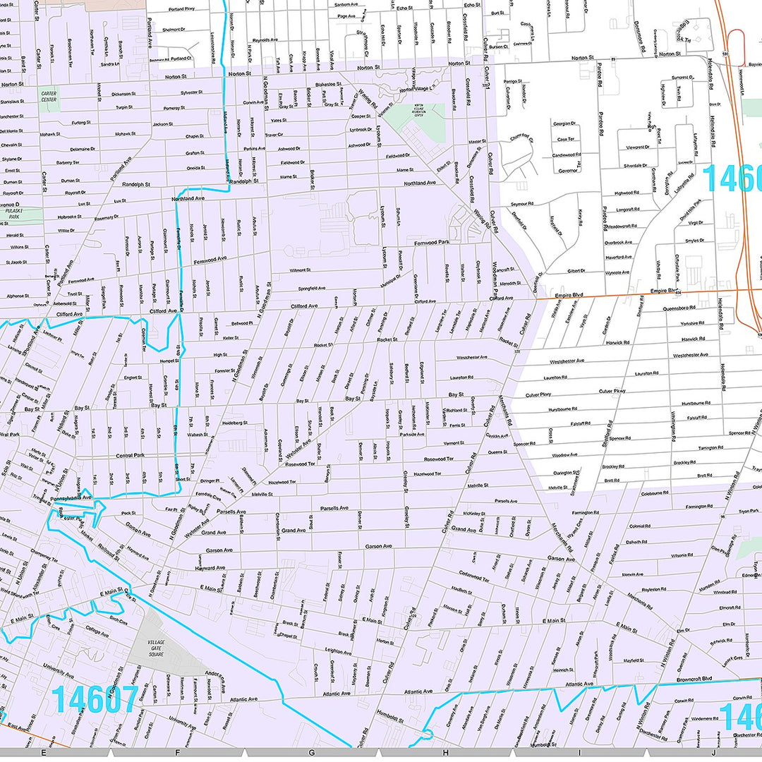 Premium Style Wall Map of Irondequoit, NY