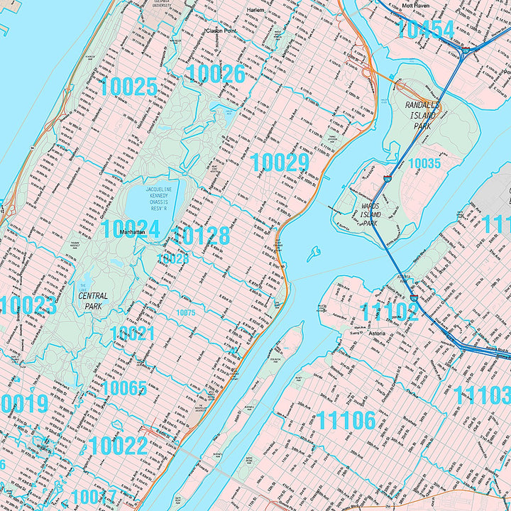 Premium Style Wall Map of New York NY