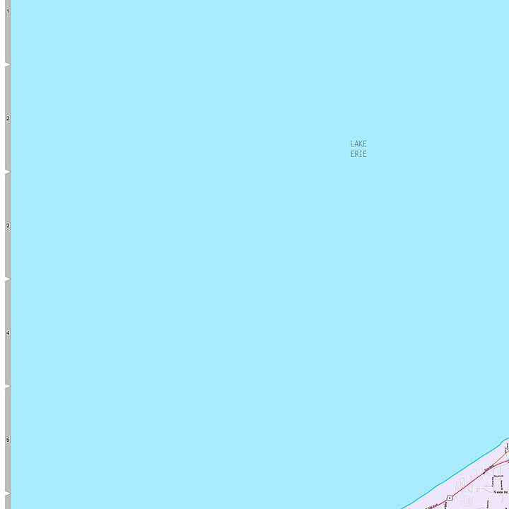 Premium Style Wall Map of Lorain, OH