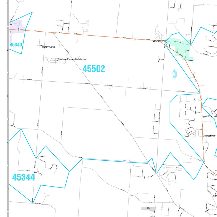 Premium Style Wall Map of Springfield, OH