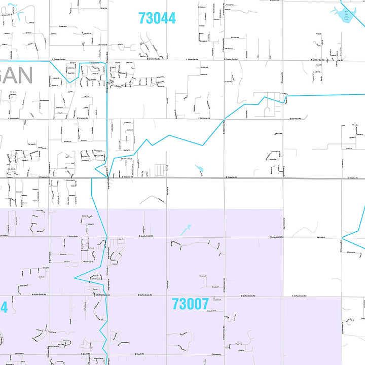 Premium Style Wall Map of Edmond, OK