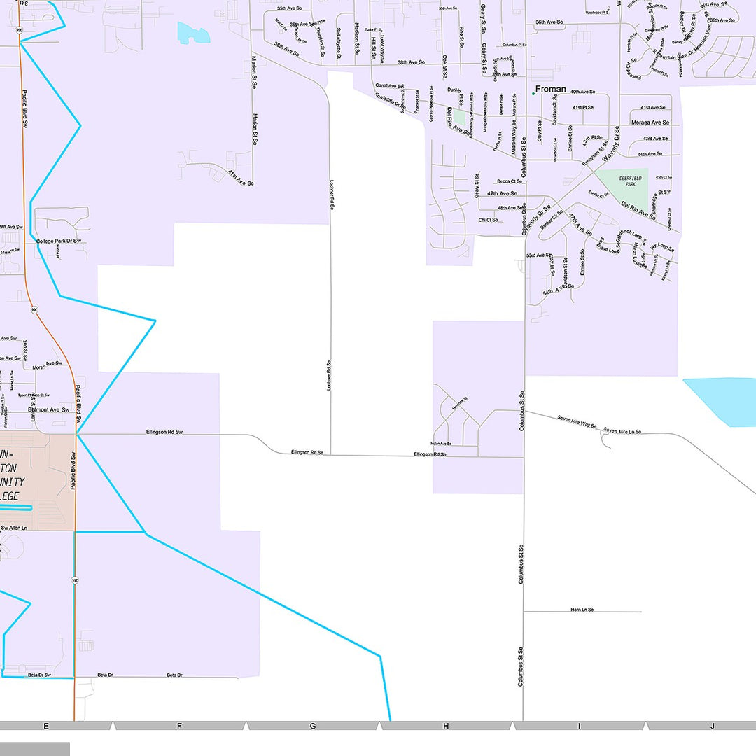 Premium Style Wall Map of Albany, OR