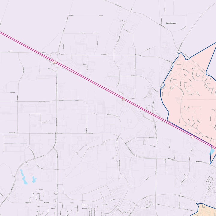 Color Cast Zip Code Style Wall Map of Hillsboro, OR