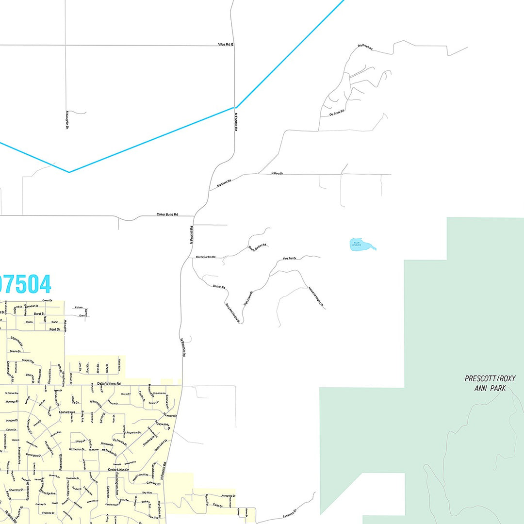 Premium Style Wall Map of Medford, OR