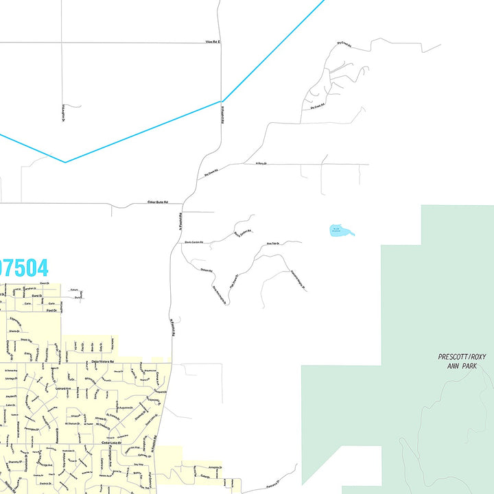 Premium Style Wall Map of Medford, OR