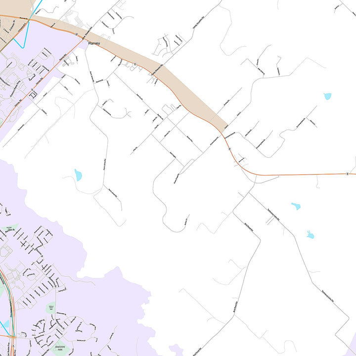 Premium Style Wall Map of College Station, TX