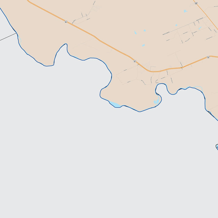 Color Cast Zip Code Style Wall Map of Laredo, TX