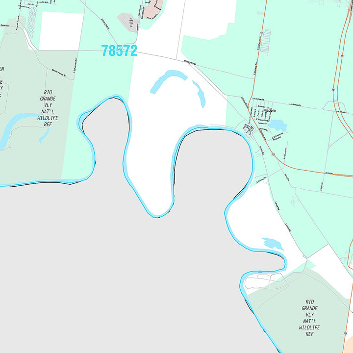 Premium Style Wall Map of Mission, TX