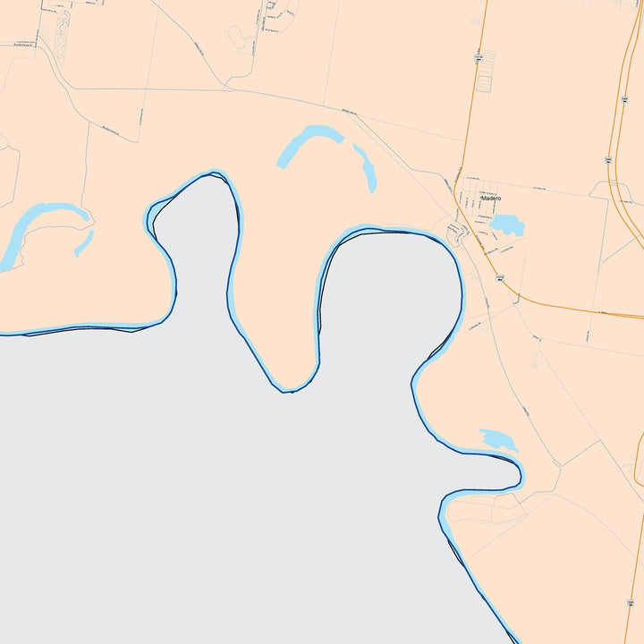 Color Cast Zip Code Style Wall Map of Mission, TX