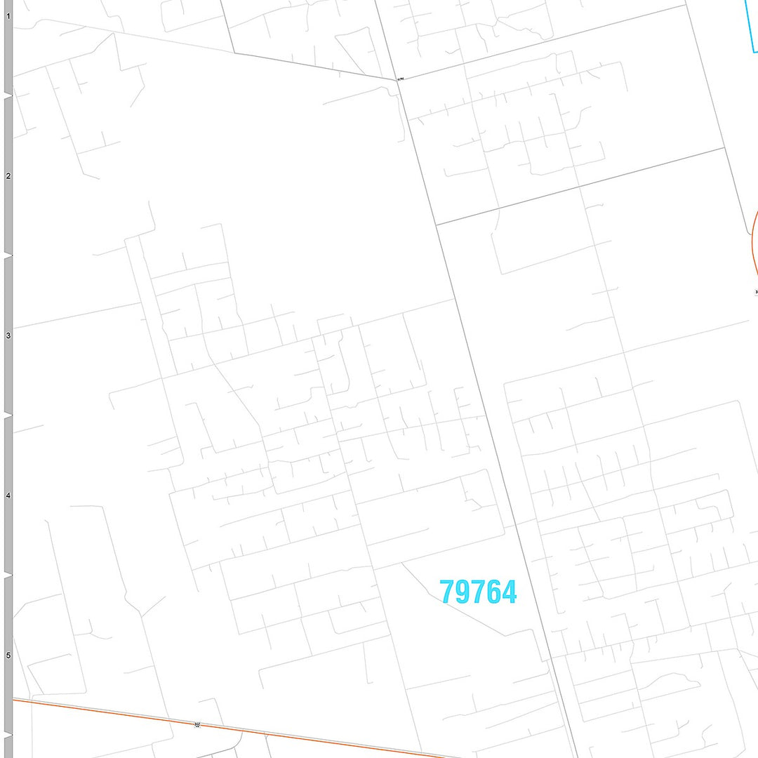 Premium Style Wall Map of Odessa, TX