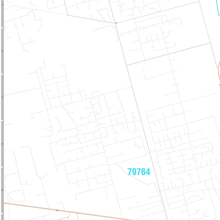 Premium Style Wall Map of Odessa, TX