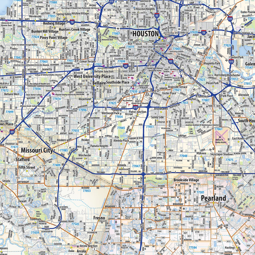 Houston Metroplex Map.pdf Houston Metro Area Wall Map – American Map Store