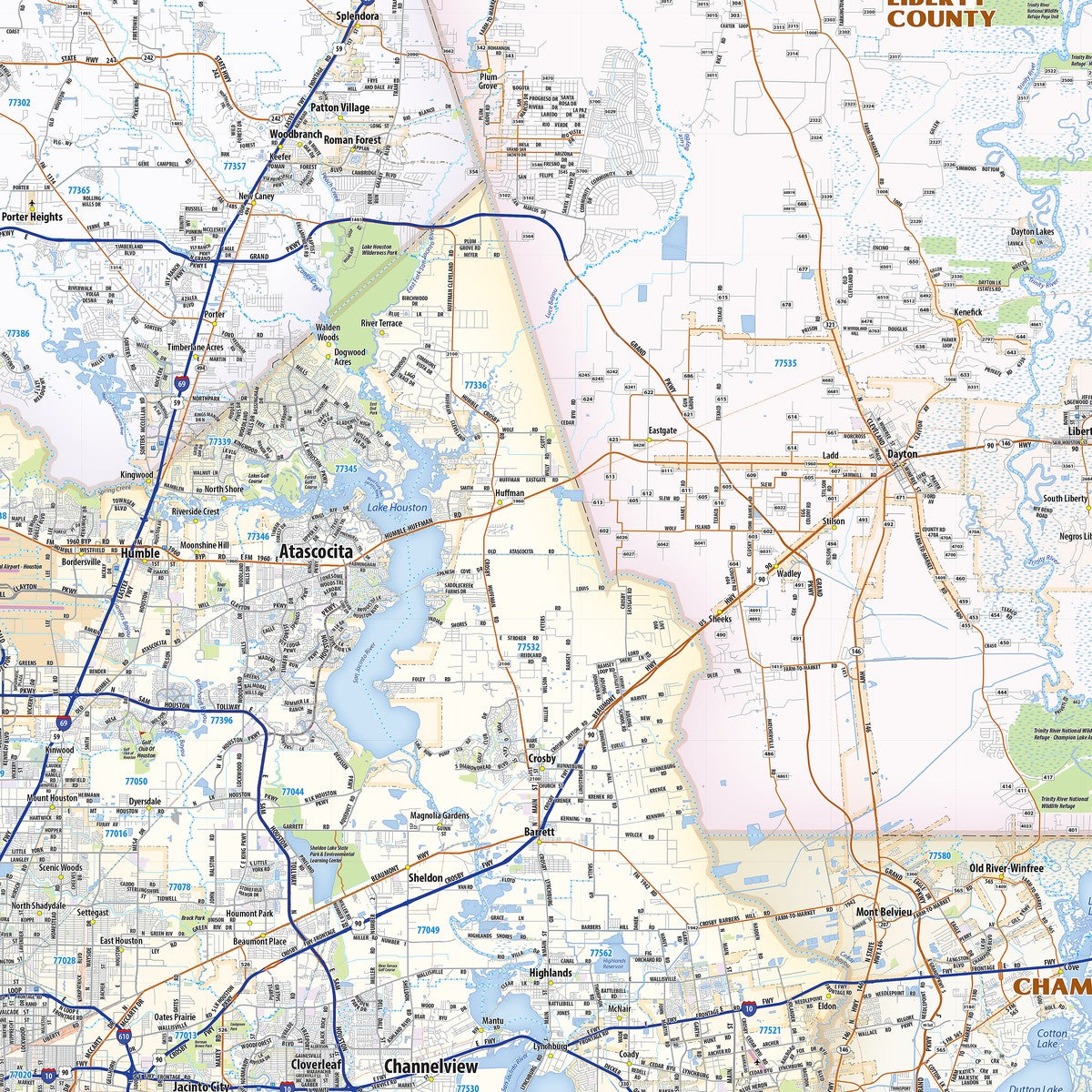 Houston Metro Area Wall Map – American Map Store