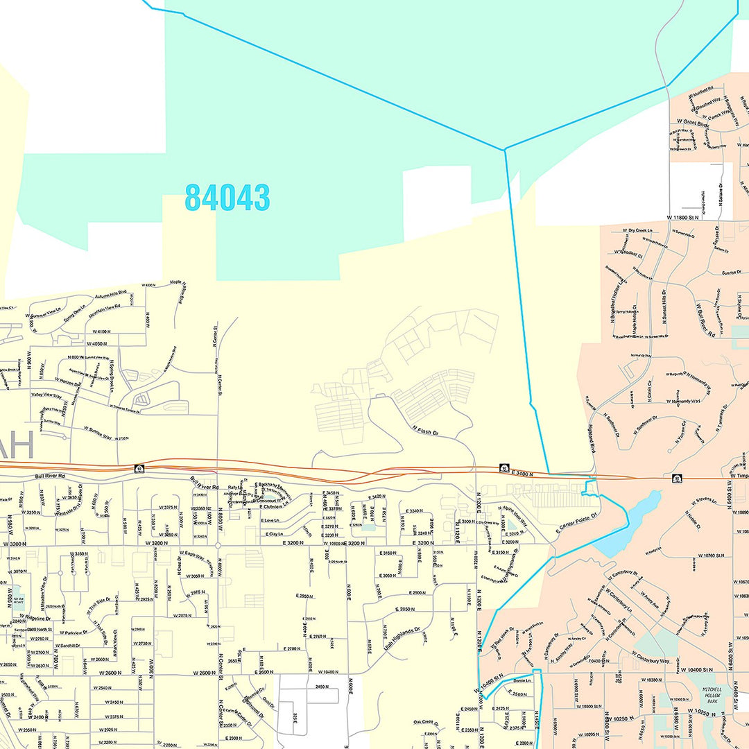 Premium Style Wall Map of Lehi, UT