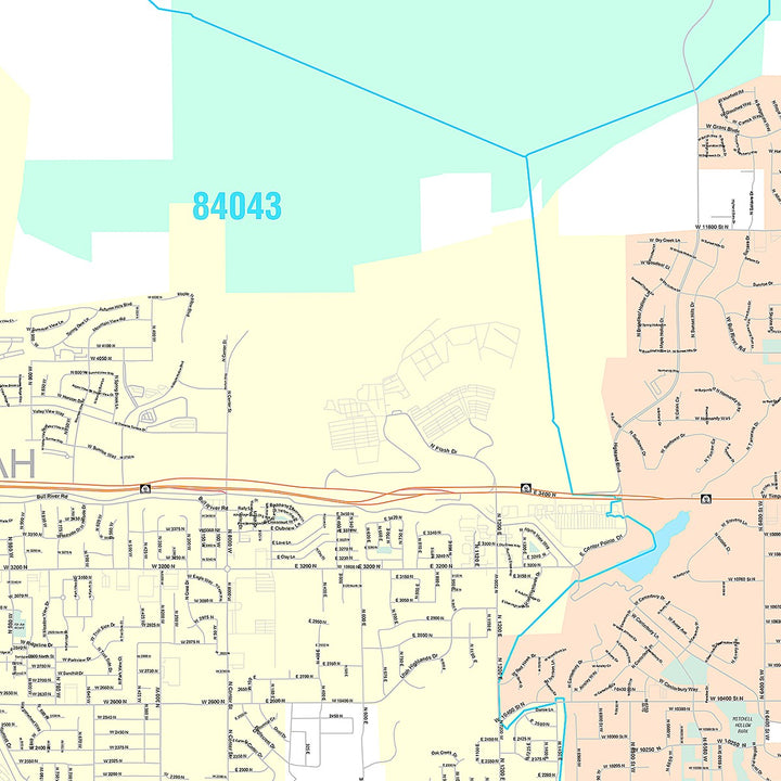 Premium Style Wall Map of Lehi, UT