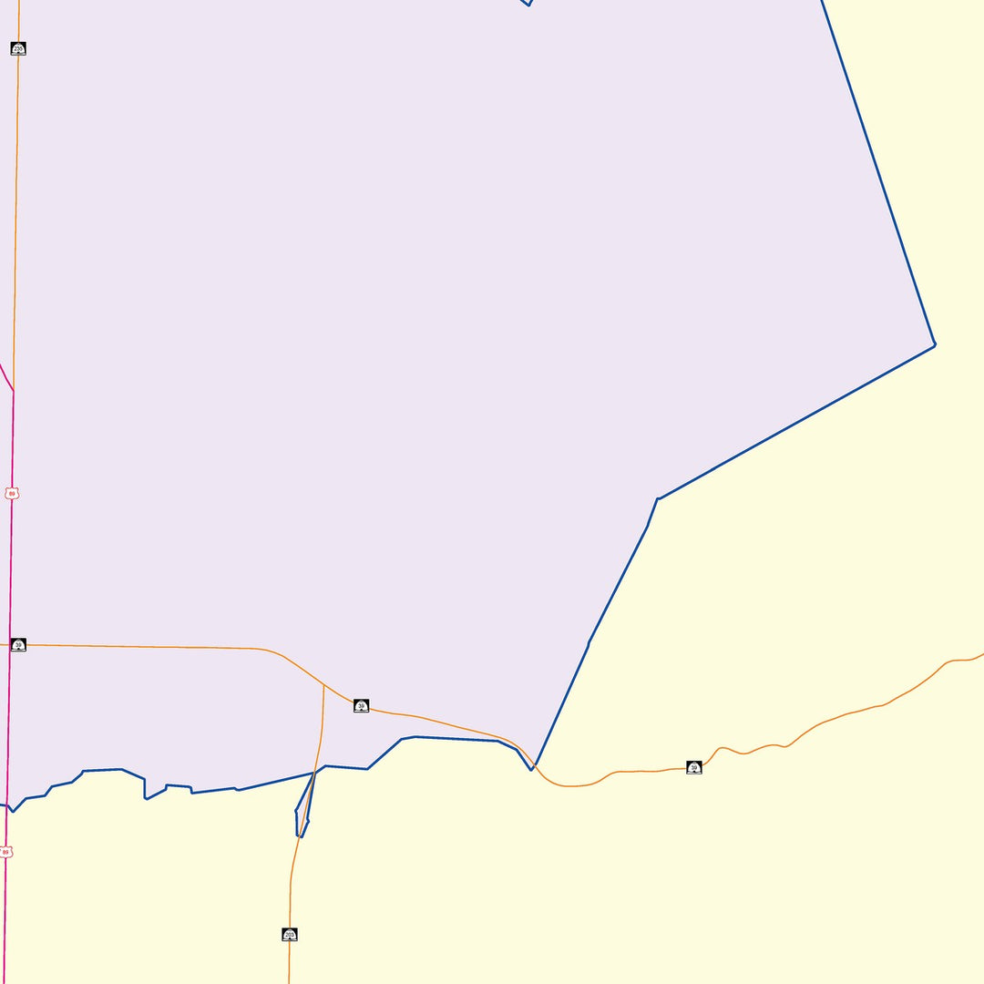 Color Cast Zip Code Style Wall Map of Ogden, UT