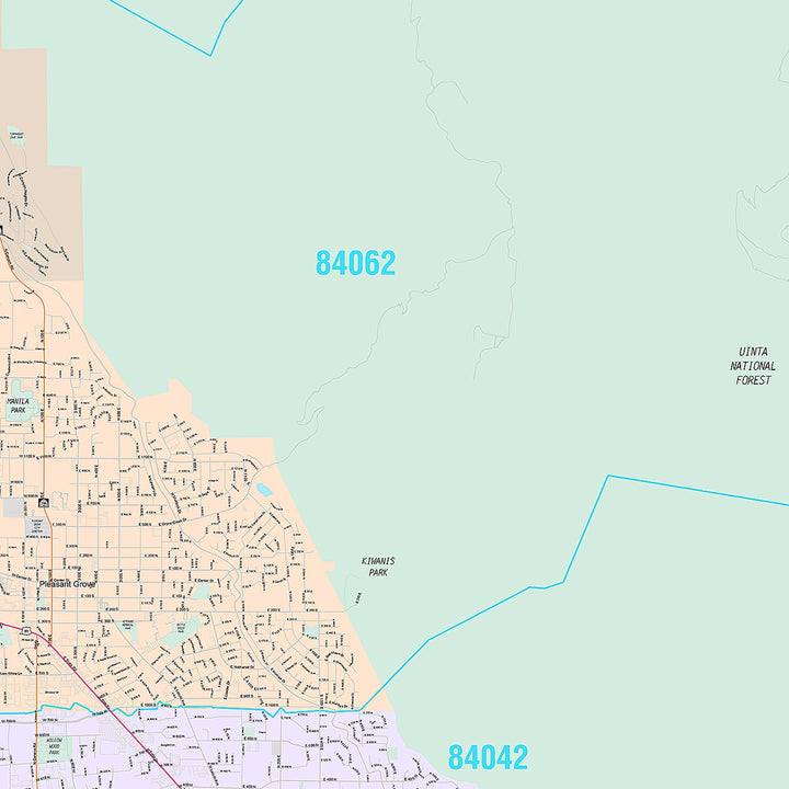 Premium Style Wall Map of Orem, UT
