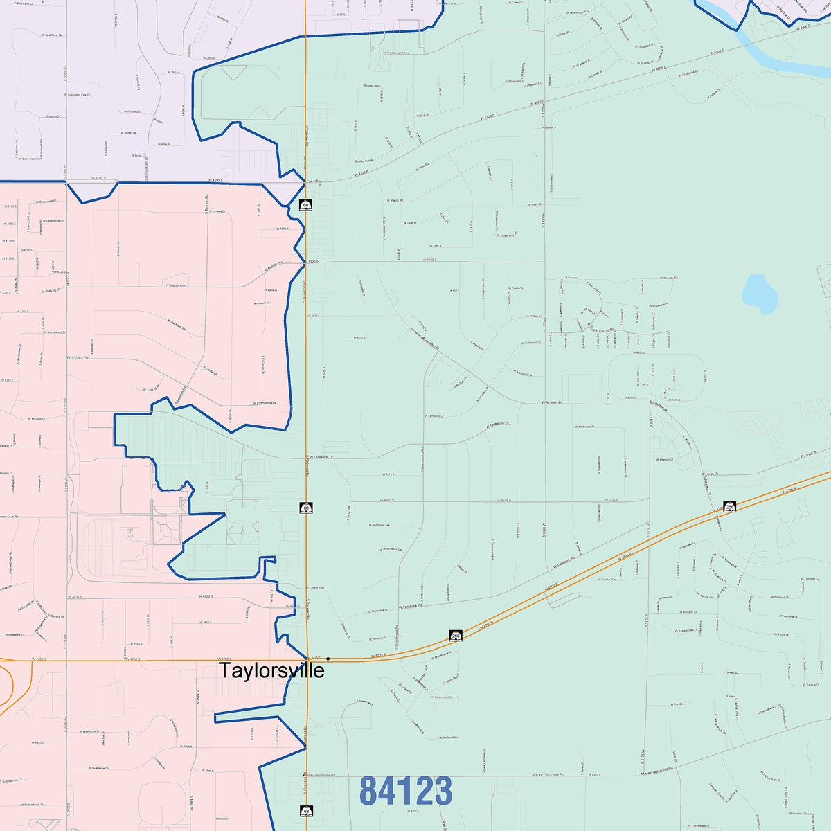 Color Cast Zip Code Style Wall Map Of UT American Map Store Ut 04 Detail Ur 
