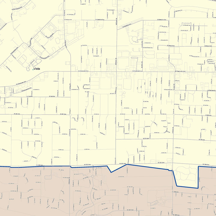 Color Cast Zip Code Style Wall Map of Kennewick, WA