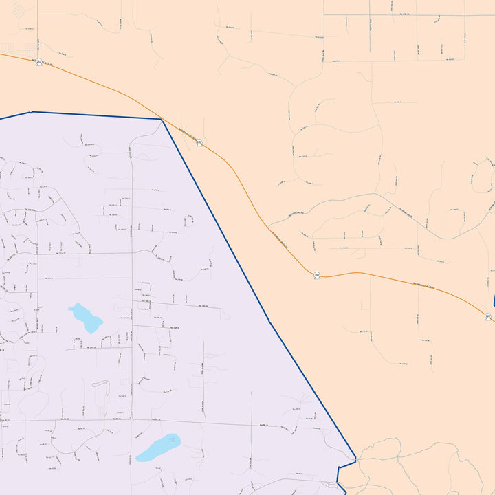 Color Cast Zip Code Style Wall Map of Sammamish, WA