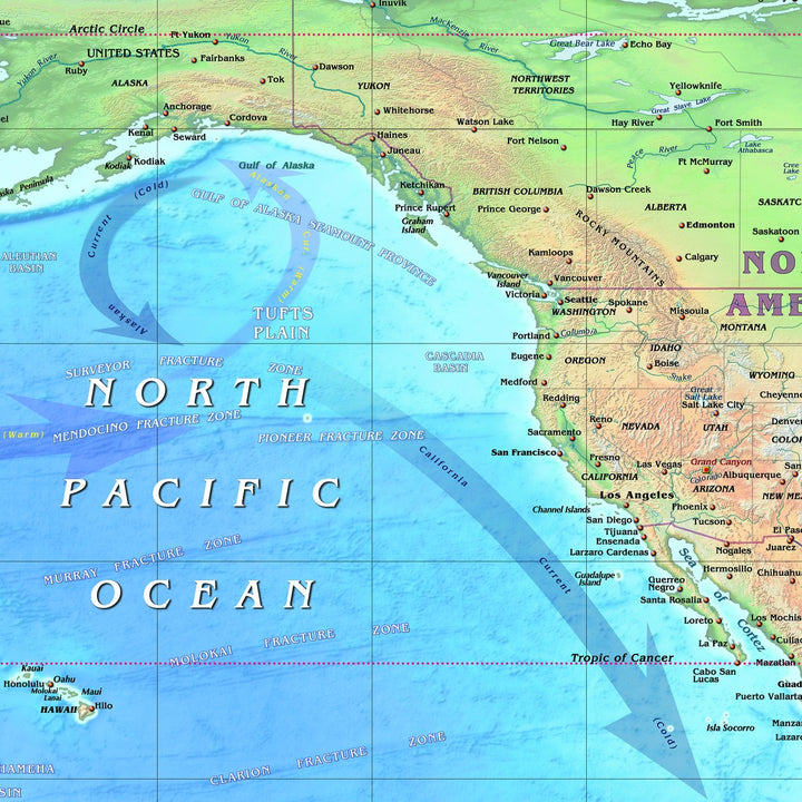 Western Hemisphere Wall Map