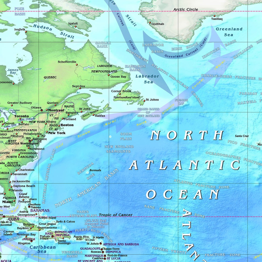 Western Hemisphere Wall Map